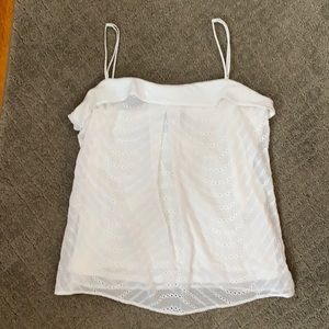 Banana Republic White Eyelet Camisole Size M